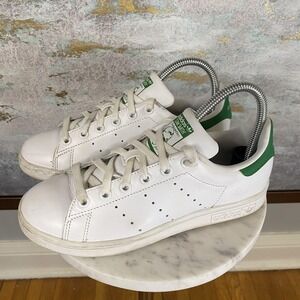 Adidas Stan Smith Shoes Womens Size 6 White Green Leather Sneakers B24105